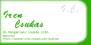 iren csukas business card