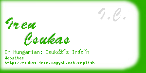 iren csukas business card